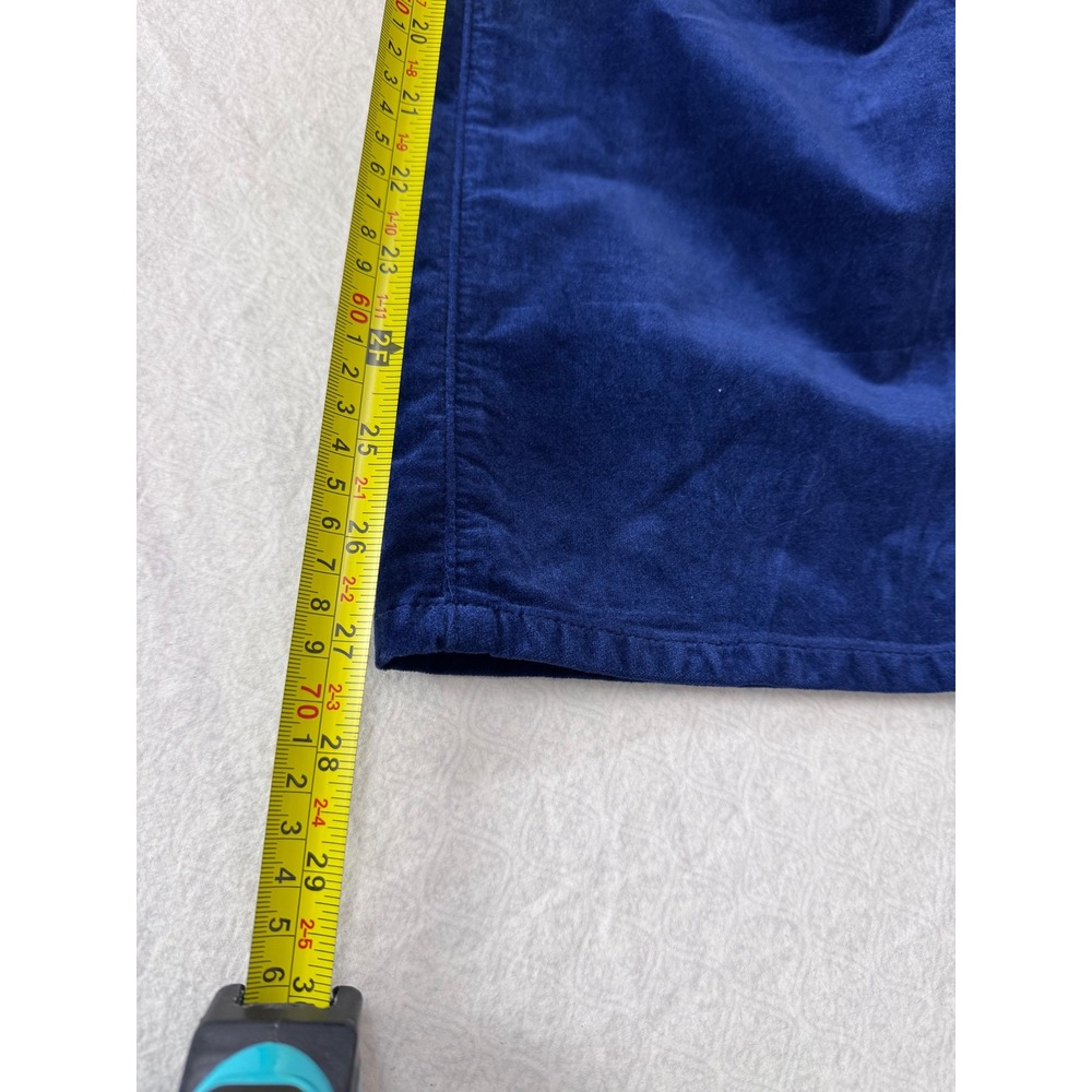 AG Adriano Goldschmied Etta High Waisted Wide Leg Crop velvet Pants Size 26 Blue - Picture 9 of 10